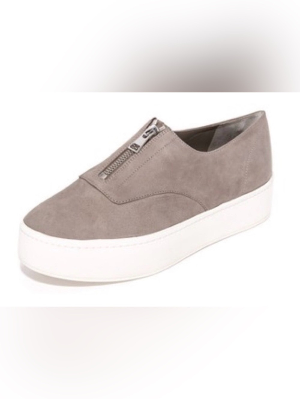 Like new Vince Warner nubuck zip front platform sneakers